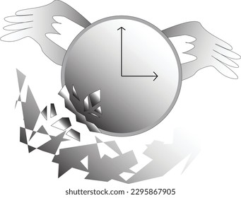 Zeit fliegt so schnell und niemand merkt darüber, geben immer das Beste in dieser Zeit Kunst und Design-Vektorgrafik