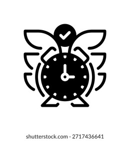 Time Flies Line Icon, Outline Symbol für Rapid Time, Speed Concept, Productivity Awareness, Event Passing und Quick Duration. Vektorsymbol.