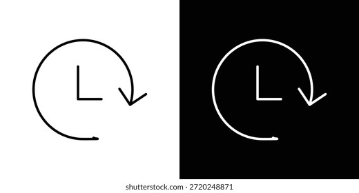 Time forward icon Clip Art design. Line icons