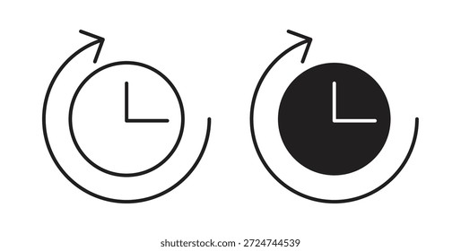 Ícone de avanço de tempo. sinal plano preenchido para conceito móvel e web design