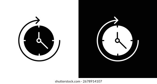 Time forward icon flat design. Eps 10