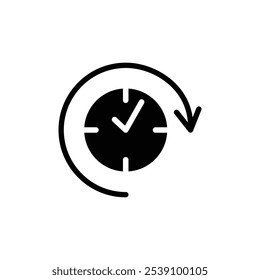 Time forward icon logo sign set vector outline