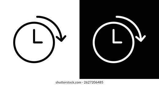 Time forward icon. Logotype vector set