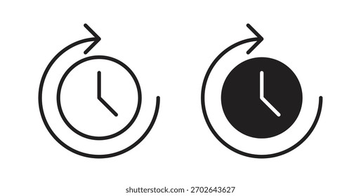 Ícone de avanço de tempo tendência plana simples design gráfico moderno logotipo abstrato