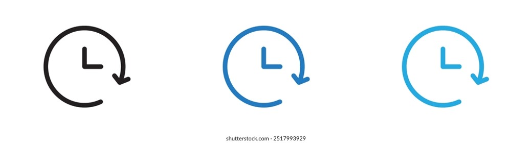 Dünne Liniendiagramm für das Symbol Time Forward