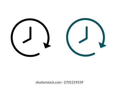 Time forward icon thin line illustration. schedule time icon