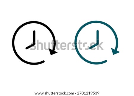Time forward icon thin line illustration. schedule time icon
