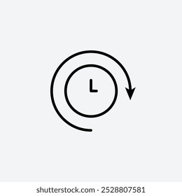 Time forward icon in tree different line stroke sizes.