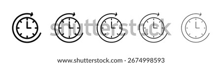 Time forward icon vector collection. EPS 10