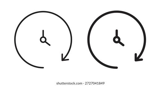 Ícones de avanço de tempo design de logotipo, Ícones de pictograma
