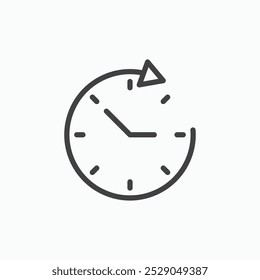 Ícones de avanço de tempo definidos. ilustração preenchida e de linha