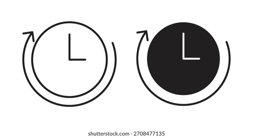 Iconos de avance de tiempo para usar Diseño web, logotipo. Ilustración de símbolo.
