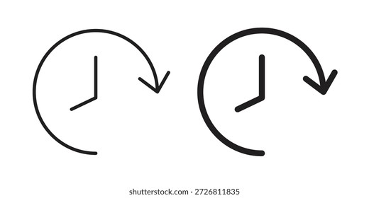 Time forward icons vector collection for web designs. flat icons