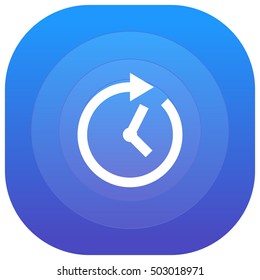 Time Forward Purple - blue circular UI/UX App Icon / Logo Design