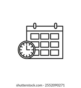 Time frame concept icon Simple thin line flat symbol
