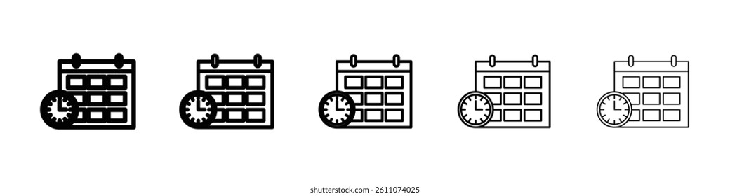 Time frame concept icon Symbol mark in Outline style