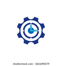 Time Gear Logo Icon Design