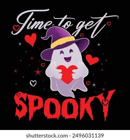 Time to get spooky typography halloween boo t shirt design,halloween t shirt design,
