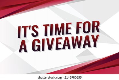 es hora de dar el concepto de palabra ilustración vector con estilo 3d futurista rojo moderno para la plantilla de la página de aterrizaje ui aplicación móvil afiche pancarta volante fondo tarjeta de regalo etiqueta de cupón papel tapiz