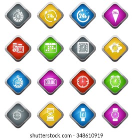 Time glossy web icon set