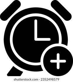 time glyph icon illustration vector