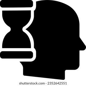 vector de ilustración de icono de glifo de tiempo