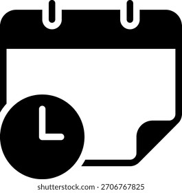 Vector de ilustración de icono de glifo de tiempo