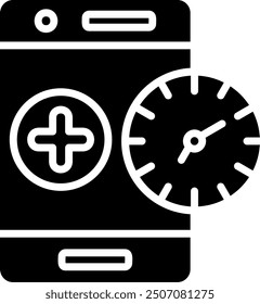 Time Glyph Vector Icon Design