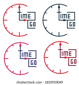 Time to go print popular clock vector illustration