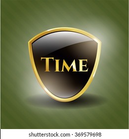 Time gold shiny emblem