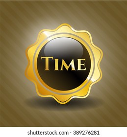Time gold shiny emblem