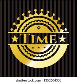 Time golden badge or emblem