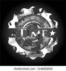 Time grey camo emblem