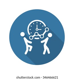 Time for Growth Icon. Flat Design. Business Concept. Isolated Illustration.