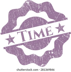 Time grunge rubber stamp