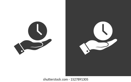 Time in Hand vector icon.