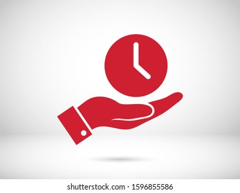 Time in Hand vector icon.