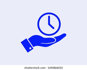 Time in Hand vector icon.