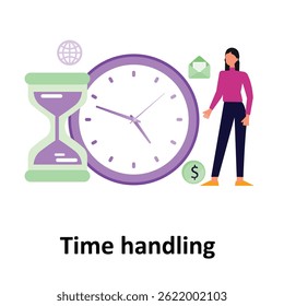Time handling Vector illustration which can easily modify or edit

