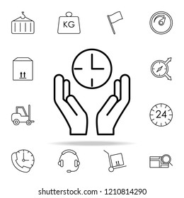 time hands icon. logistics icons universal set for web and mobile