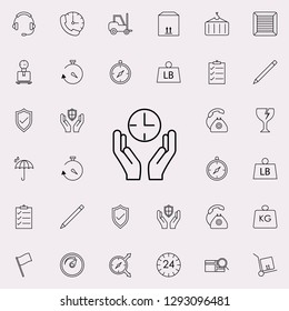 time hands icon. logistics icons universal set for web and mobile