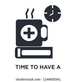 Time to have a break icon vector isolated on white background for your web and mobile app design, Time to have a break logo concept