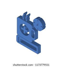 Time to have a break isometric left top view 3D icon