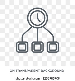 Time hierarchy icon. Time hierarchy design concept from Productivity collection. Simple element vector illustration on transparent background.