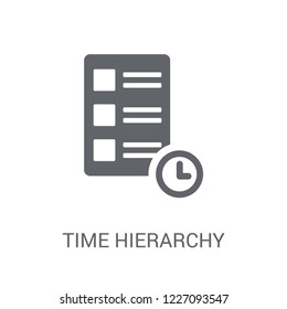 Time hierarchy icon. Trendy Time hierarchy logo concept on white background from Productivity collection. Suitable for use on web apps, mobile apps and print media.