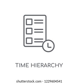 Time hierarchy linear icon. Modern outline Time hierarchy logo concept on white background from Productivity collection. Suitable for use on web apps, mobile apps and print media.