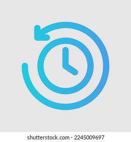 Time history icon in gradient style, use for website mobile app presentation