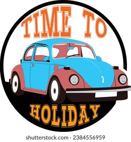 Time To Holidays Vector Summer  T Shirt Design