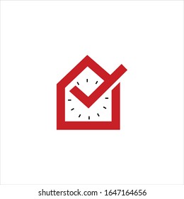 time and home vector logo graphic modern abstract