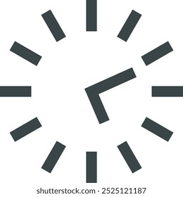 Hora icono negro. Símbolo de línea de reloj